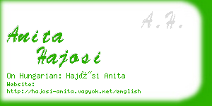 anita hajosi business card